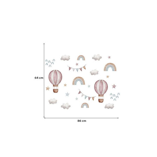 Sipo Αυτοκόλλητα Τοίχου Balloons