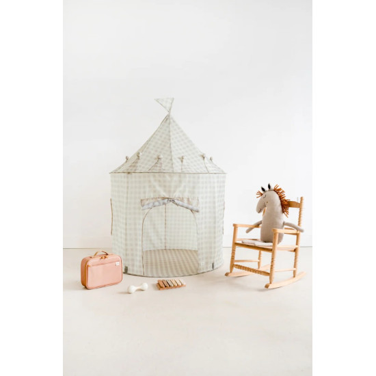 3 Sprouts Παιδική Σκηνή Κάστρο Gingham Beige