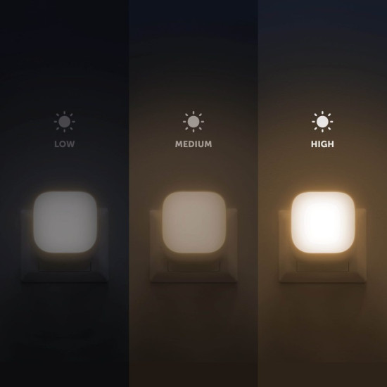 Zazu Socket Light Φωτάκι Πρίζας Led με Αισθητήρα Νυκτός Λευκό