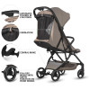 Coccolle Sierra Καρότσι Περιπάτου με Αυτόματο Κλείσιμο Taupe Brown