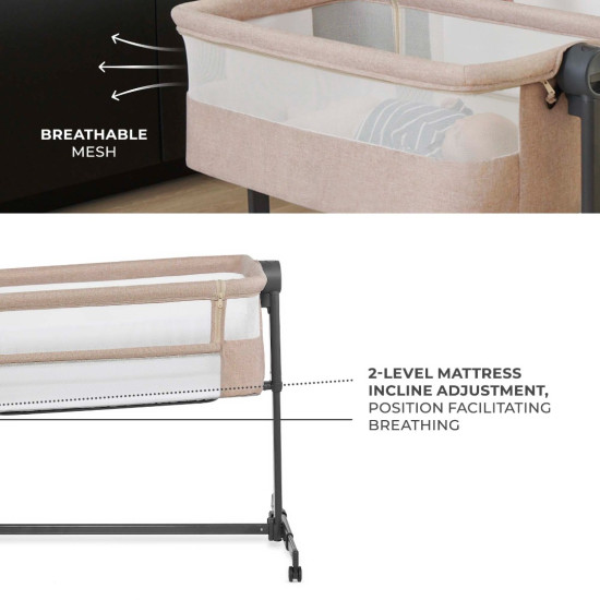 Kinderkraft Nestee Up 2 Λίκνο Beige