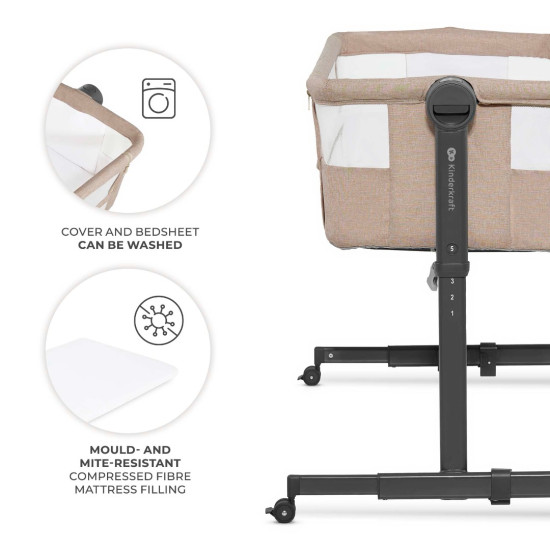 Kinderkraft Nestee Up 2 Λίκνο Beige