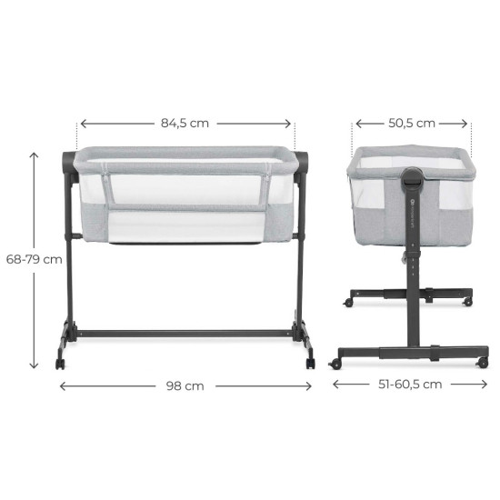 Kinderkraft Nestee Up 2 Λίκνο Light Grey
