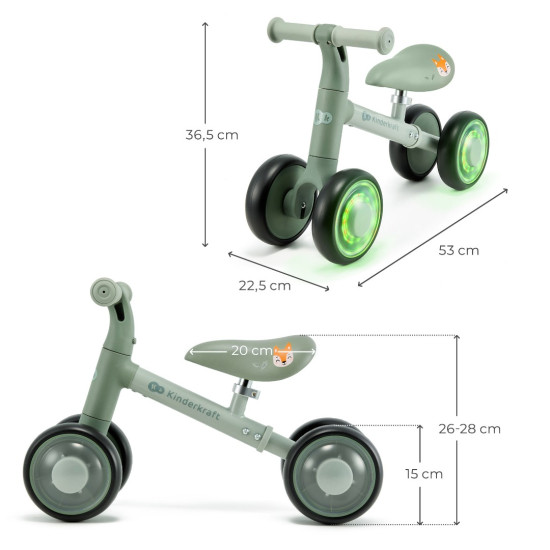 Kinderkraft Cutie Flash Ποδήλατο Ισσοροπίας Green