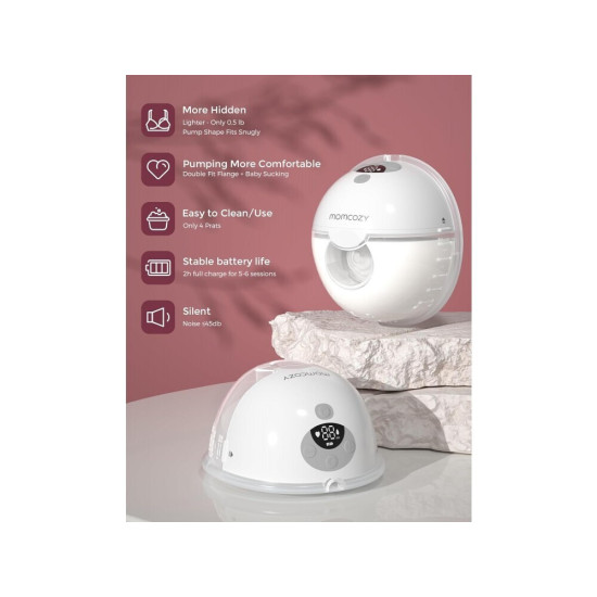 Momcozy M5 Hands Free Διπλό Θήλαστρο Γκρι