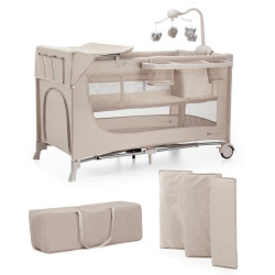 Kinderkraft Joy 2 Παρκοκρέβατο 2 επιπέδων 3in1 Beige