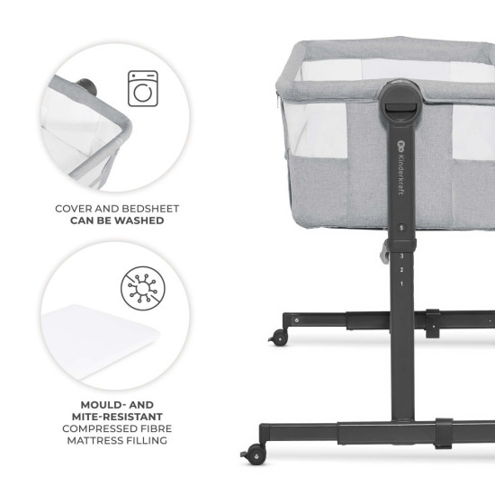 Kinderkraft Nestee Up 2 Λίκνο Grey