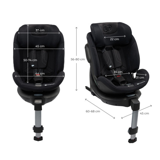 Kinderkraft XRider 2 Κάθισμα Αυτοκινήτου i-Size 40-150cm (0-36kg) Black
