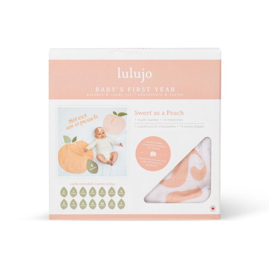 Lulujo Σετ Μουσελίνα & Κάρτες Sweet as a Peach LJ596