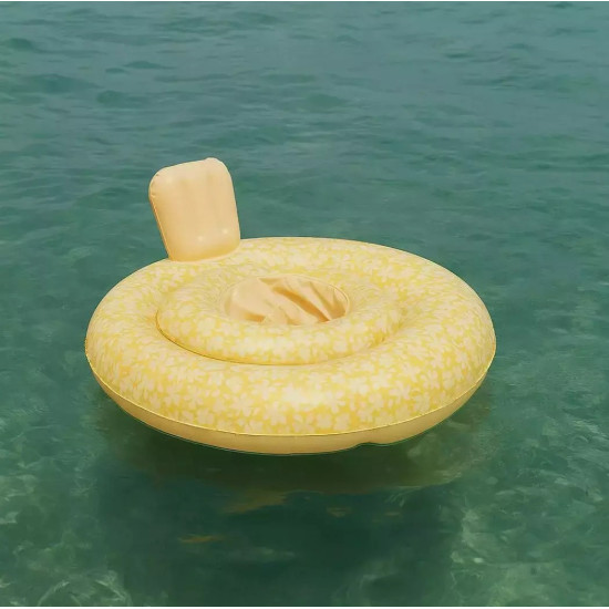 Swim Essentials Παιδικό Σωσίβιο με καθισματάκι Yellow Flowers  0-1y