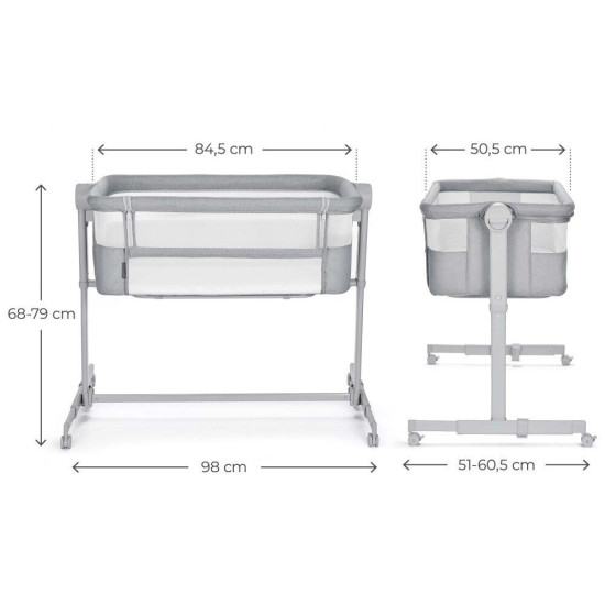 Kinderkraft Nestee Up 2 Λίκνο Grey