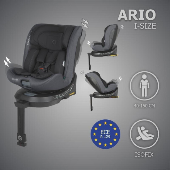 Coccolle Ario Κάθισμα Αυτοκινήτου 40-150cm i-Size Anthracite