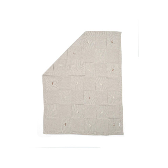Mamas & Papas Κουβέρτα Πλεκτή 70x90 Bunny Grey