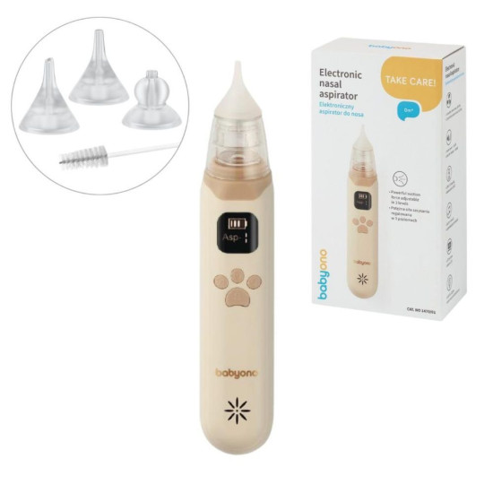Babyono Hλεκτρονικός  Ρινικός Αποφρακτήρας Μύτης Beige