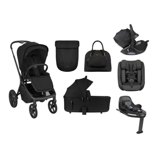 Kikka Boo Goya Σύστημα Μεταφοράς 4 σε1 Platinum Noir/Black +Κάθισμα Αυτοκινήτου i-Class Plus(40-105cm)