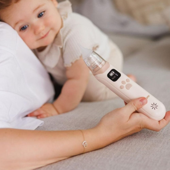 Babyono Hλεκτρονικός  Ρινικός Αποφρακτήρας Μύτης Beige