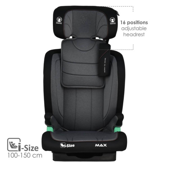 Bebe Stars Κάθισμα Αυτοκινήτου Max isofix i-size 15-36kg Grey