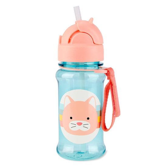 Skip Hop ZOO Παγουρίνο με Καλαμάκι Tritan – Γάτα