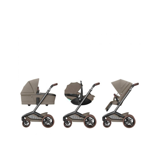 Maxi Cosi Καρότσι Fame Σετ 3in1 Twillic Truffle + Isofix Family Fix 360 Pro