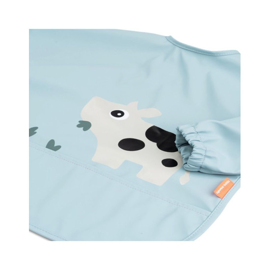 Done By Deer Σαλιάρα με Μανίκια Tiny Farm Blue