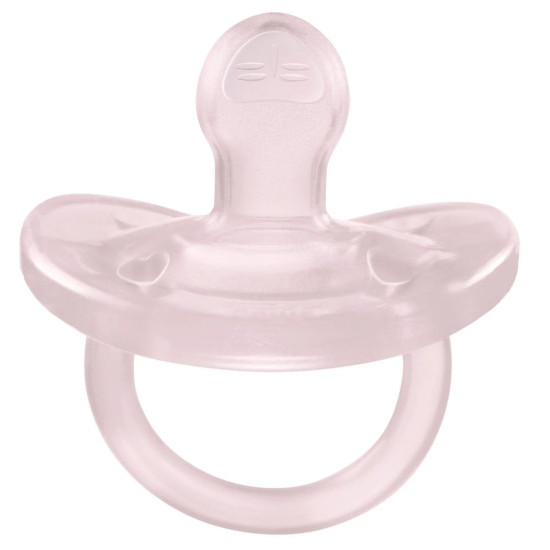 Chicco Πιπίλα Physio Soft Όλο Σιλικόνη με Θήκη 0-6Μ+, Ροζ