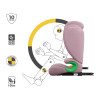 Kinderkraft Junior Fix 2 Plus  Κάθισμα Αυτοκινήτου i-Size 100-150 cm Pink