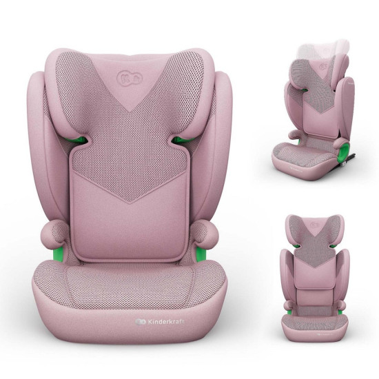 Kinderkraft Junior Fix 2 Plus  Κάθισμα Αυτοκινήτου i-Size 100-150 cm Pink