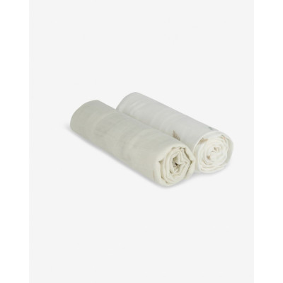 Minene Bamboo Πάνα αγκαλιάς 70x70cm 2τμχ Εκρού