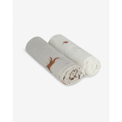 Minene Bamboo Πάνα αγκαλιάς 70x70cm 2τμχ Μπεζ