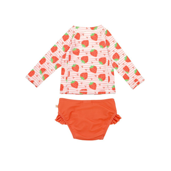 Zoocchini Σετ UV Μαγιό και Μπλούζα Strawberry