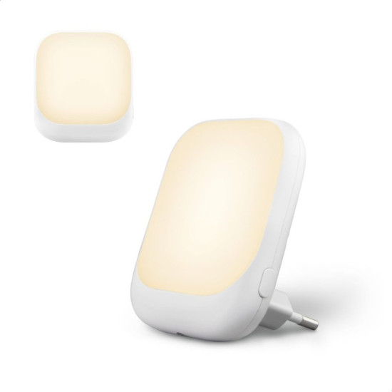 Zazu Socket Light Φωτάκι Πρίζας Led με Αισθητήρα Νυκτός Λευκό