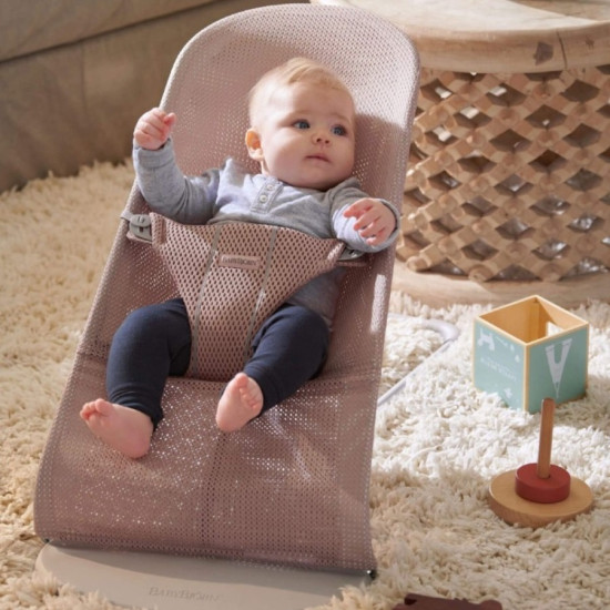 BabyBjorn Ρηλάξ Bliss, Mesh, Dusty Pink