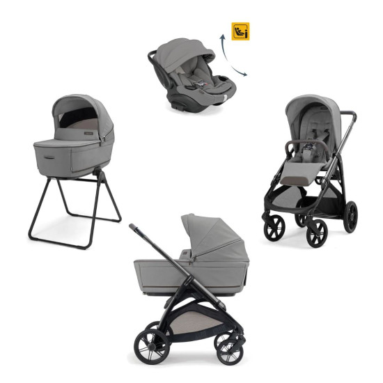 Inglesina Aptica System Quattro με Darwin RCL - EVO Crystal Grey (Litio Black frame)