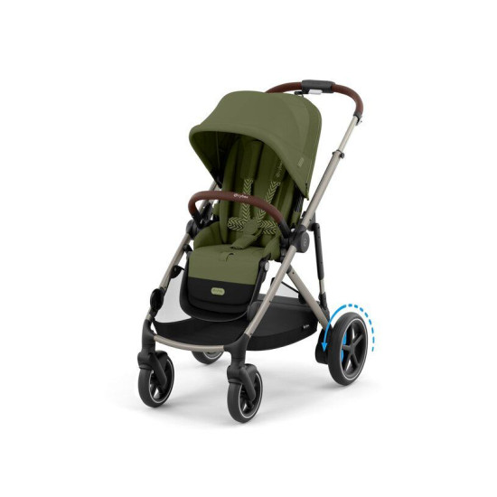 Cybex e-Gazelle S Silver Frame Moss Green