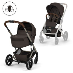 Cybex Balios S Lux & Foldable Cot Chocolate Brown