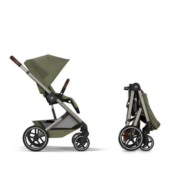 Cybex Balios S Lux & Foldable Cot Moss Green