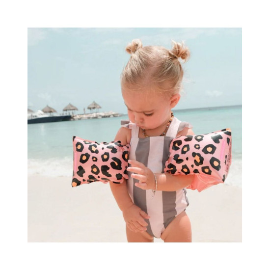 Swim Essentials Παιδικά Μπρατσάκια 0-2 Ετών Rose Gold Leopard
