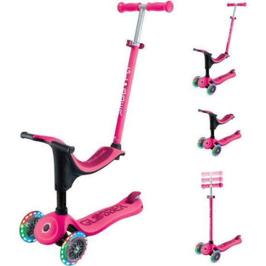 Globber Scooter Go.Up Active Lights Fuchsia