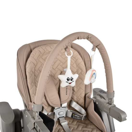 Bebe Stars Serenna Καρέκλα Φαγητού - Ηλεκτρική Κούνια Natural Beige