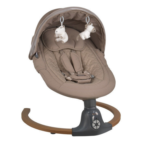 Bebe Stars Ηλεκτρική Κούνια Fluffy Natural Beige