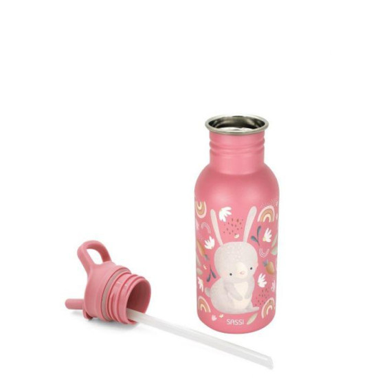 Sassi Μπουκάλι απο Ανοξείδωτο ατσάλι Fluffy the Rabbit 500ml