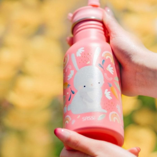 Sassi Μπουκάλι απο Ανοξείδωτο ατσάλι Fluffy the Rabbit 500ml