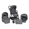 Bebe Stars Σύστημα Καροτσιού 3 in 1 Dione , Titanium Grey
