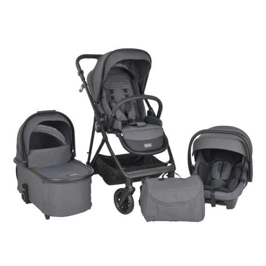 Bebe Stars Σύστημα Καροτσιού 3 in 1 Dione , Titanium Grey