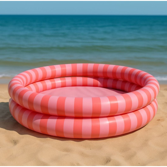 Swim Essentials Φουσκωτή Πισίνα 100cm Pink Red Striped