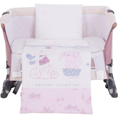 Kikka Boo Σετ Προίκας για Λίκνο Mini Cot Bedding Set Pink 41101060048