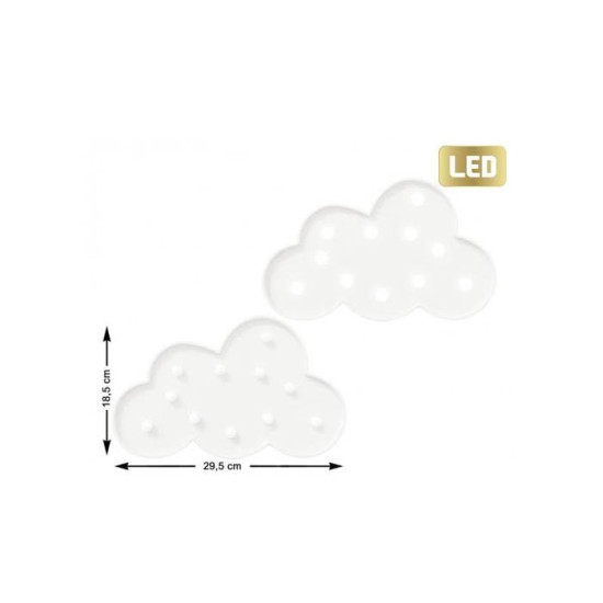 Kiokids Φωτιστικό Τοίχου LED 18.5 x 29.5cm Λευκό Σύννεφο 62491