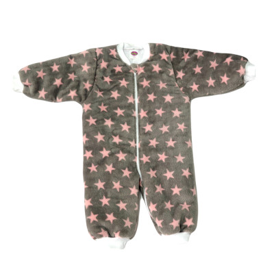 Tender Παιδικός Υπνόσακος Fleece με Πόδια Γκρι - Ροζ Αστέρια 2315